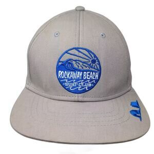 The Game Rockaway Beach Surf Club Snapback Hat Gray Blue One Size Adjustable Sun
